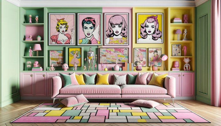 Pastel Pop art living room
