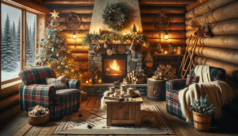 Cabin Christmas decor
