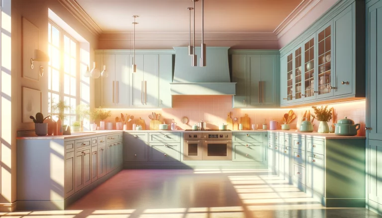 cute pastel kitchen